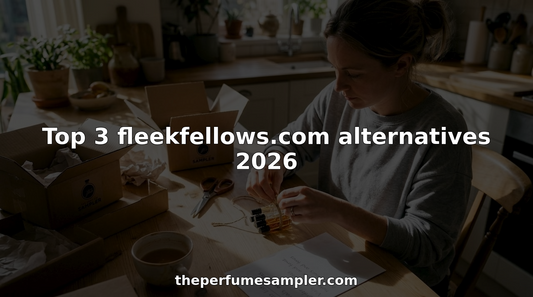 Woman preparing fragrance sample vials at sunlit kitchen table
