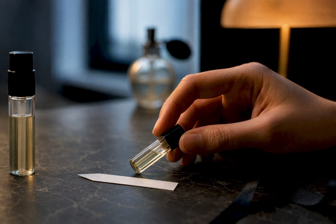 Comparing anonymous perfume sample containers