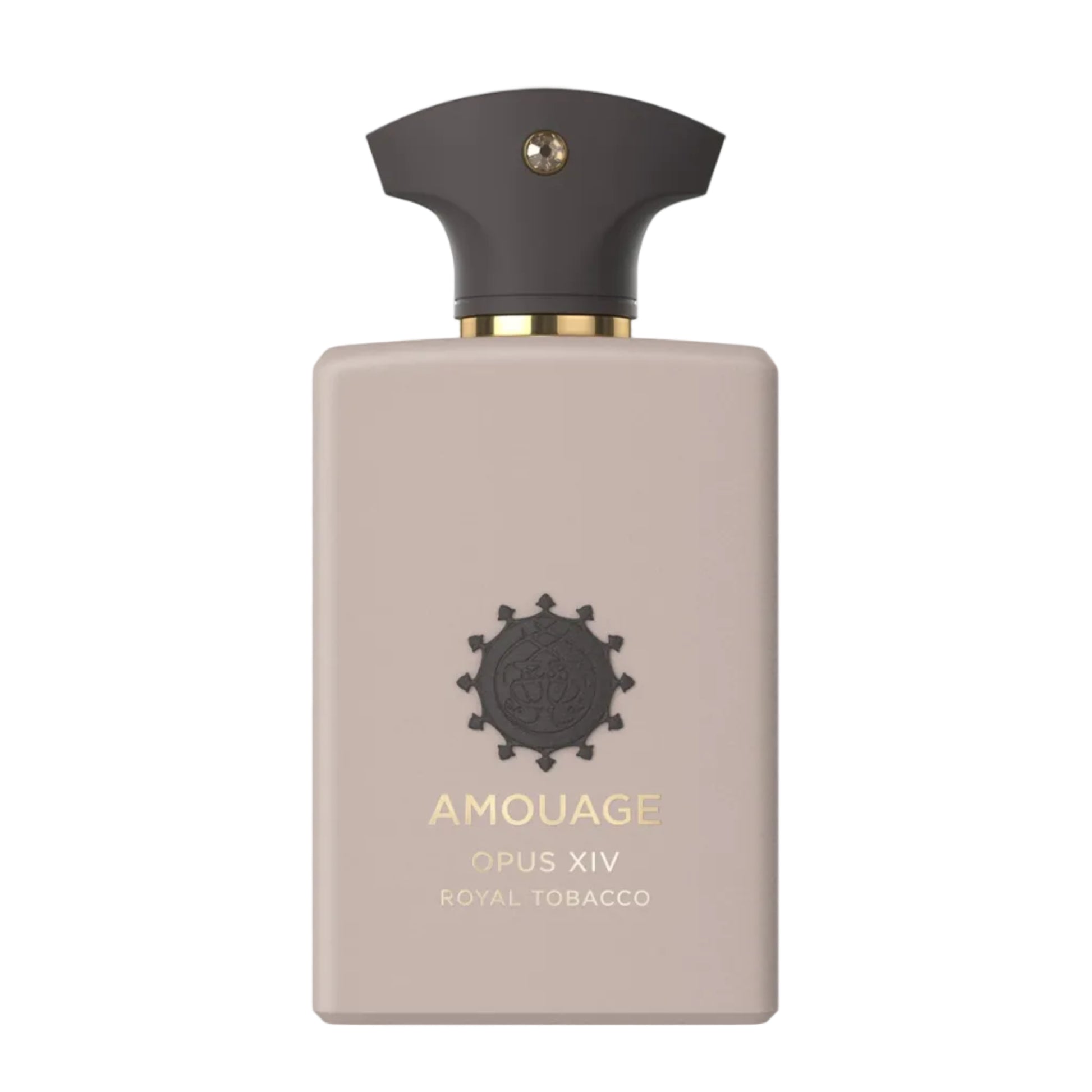 Amouage Opus XIV Royal Tobacco perfume bottle on a white background