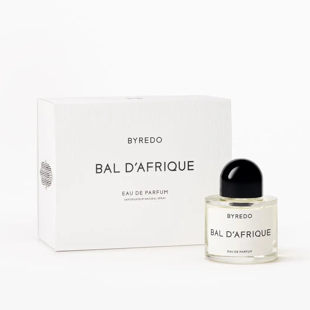 Byredo Bal d'Afrique Eau de Parfum bottle and packaging on a white background