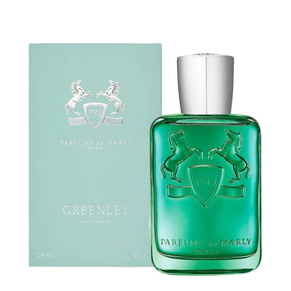 Greenley Parfum de Marly perfume bottle and packaging on a white background