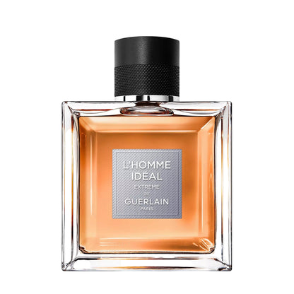 Guerlain L'Homme Ideal Extreme perfume bottle on a white background