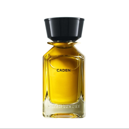 Perfume bottle labeled 'Caden' on a white background