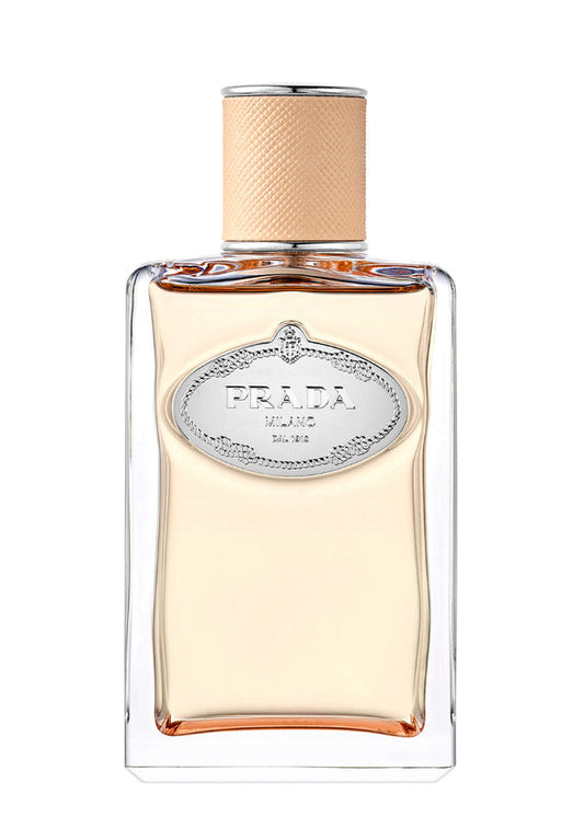 Prada perfume bottle on a white background