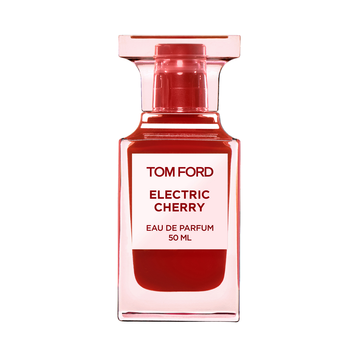 Tom Ford Electric Cherry perfume bottle on a white background