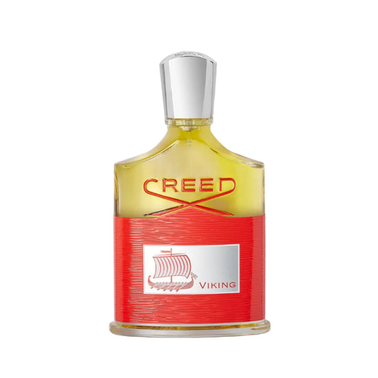 Creed Viking perfume bottle on a light gray background